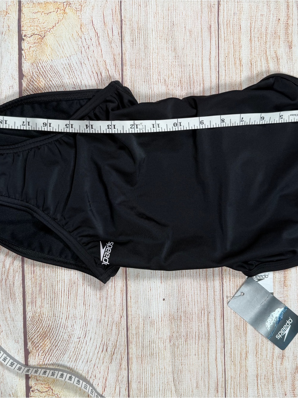 NWT Speedo Black One-Piece Swimsuit Lap Swim Team, Lifeguard, Modest, Trainer 26 - Picture 5 of 7